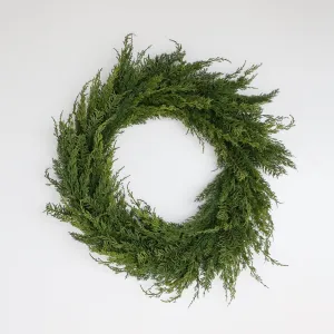 Faux Cedar Wreath | Large | 36-inch