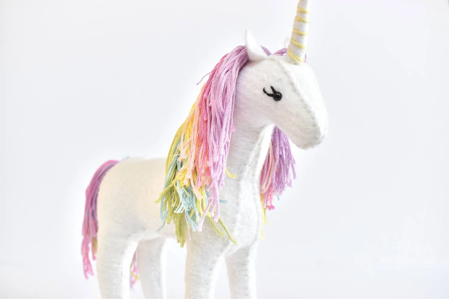 Felt Sewing Craft Kit - Pastel Rainbow Unicorn