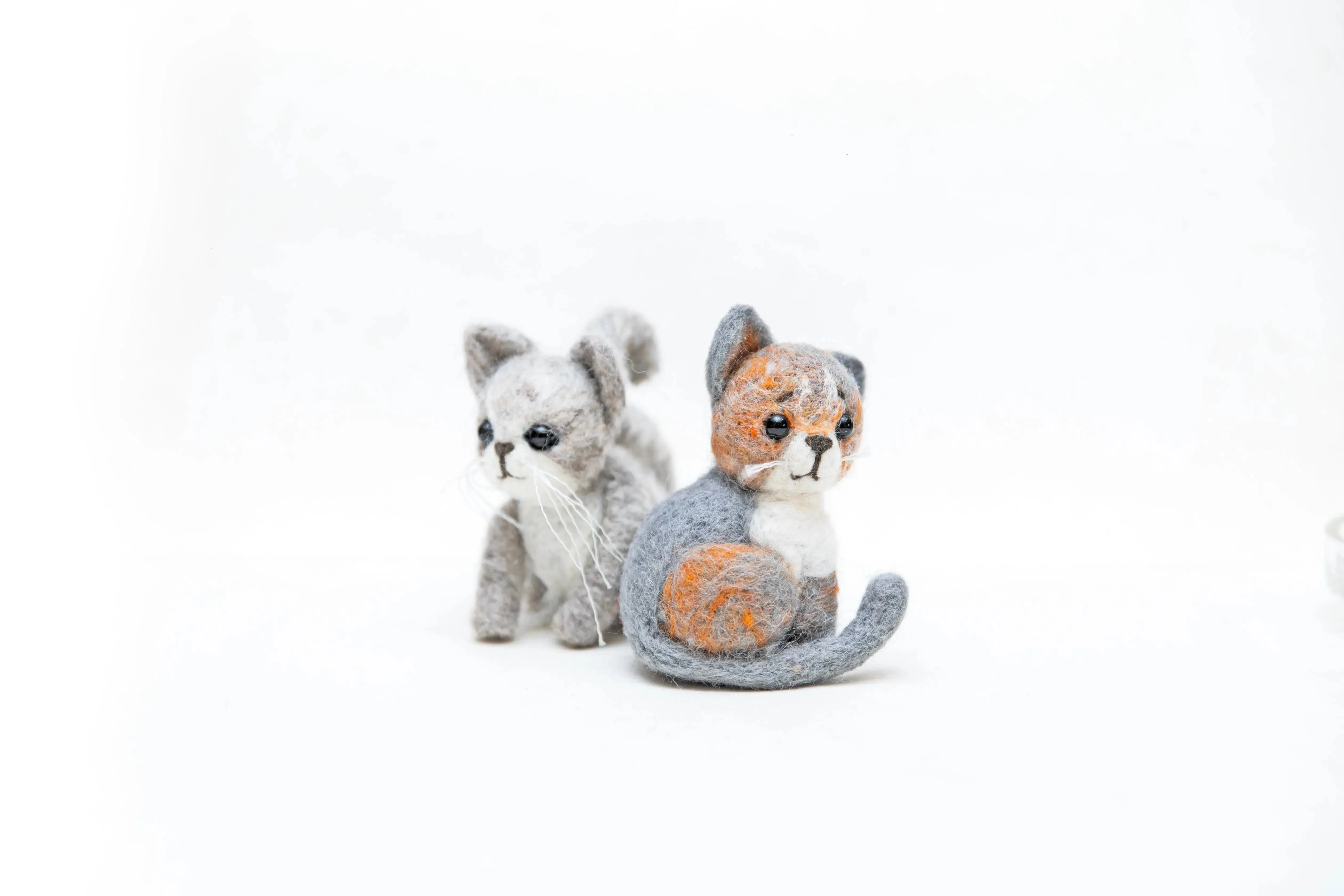 Felt stuffed animals handcracted in Nepal - 1 pair