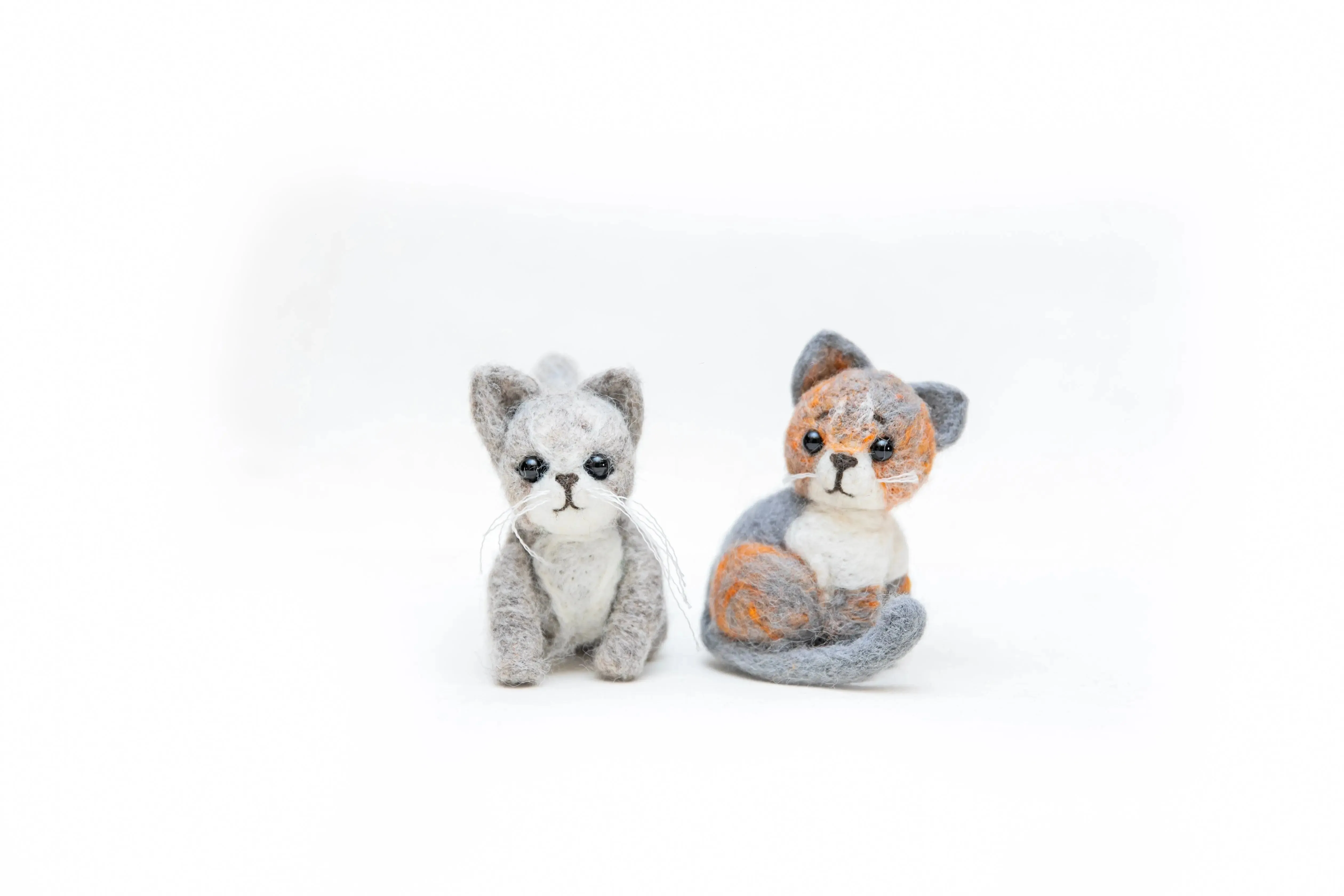 Felt stuffed animals handcracted in Nepal - 1 pair