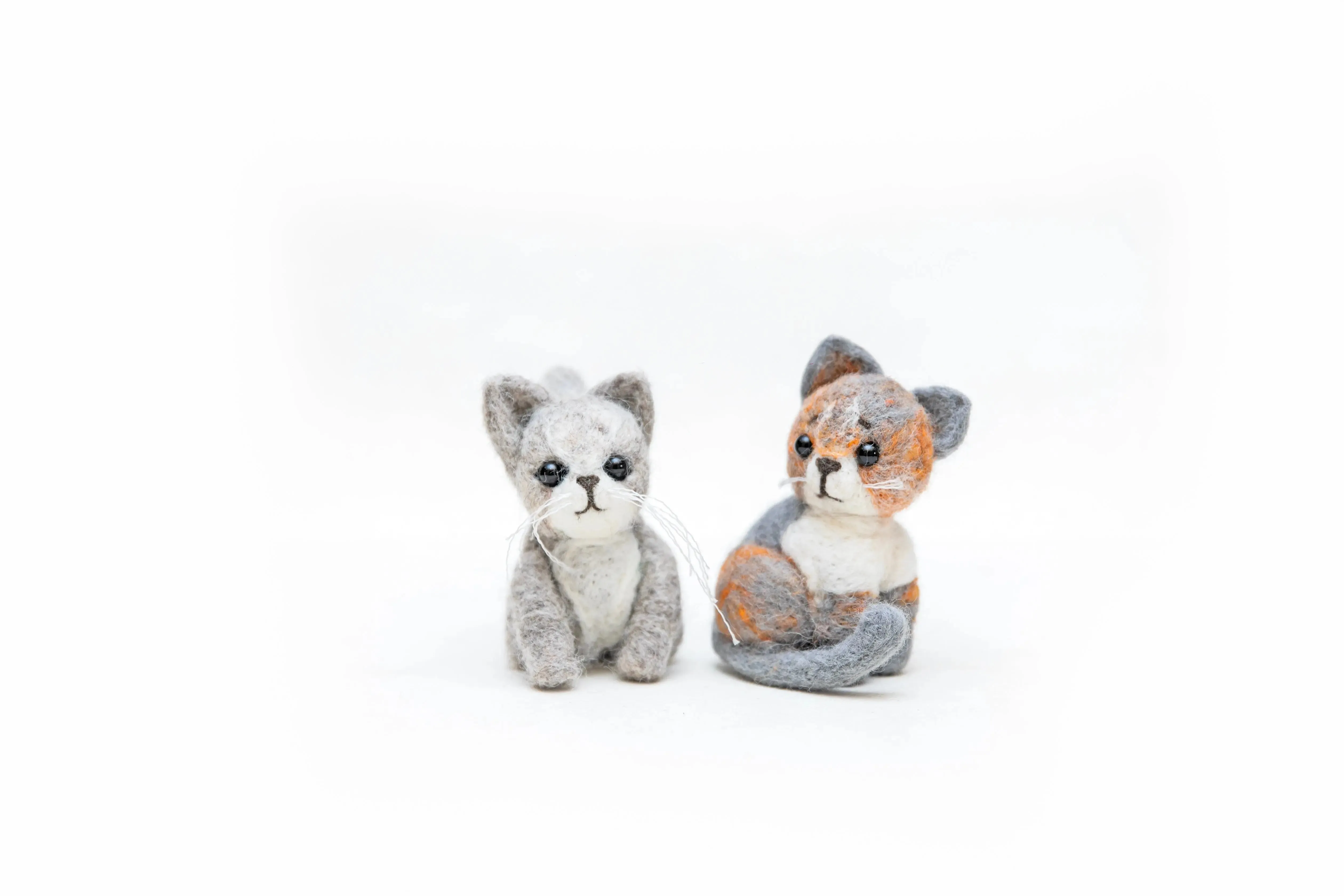 Felt stuffed animals handcracted in Nepal - 1 pair