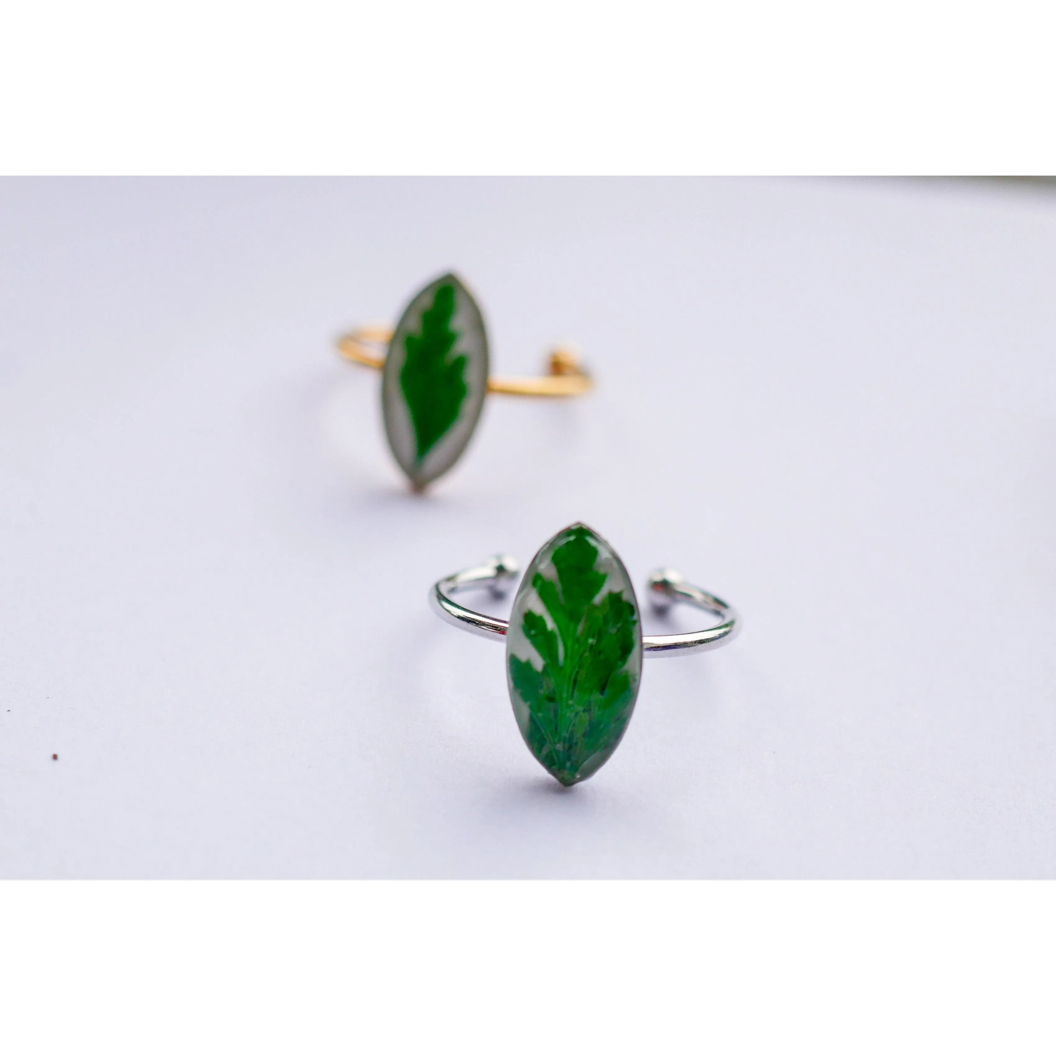 Fern marquise ring