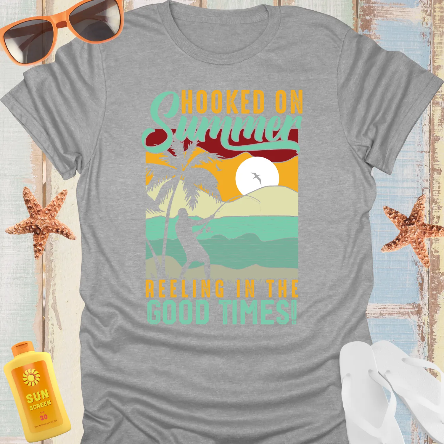 Fishing Adventures Hooked On Summer Tshirt