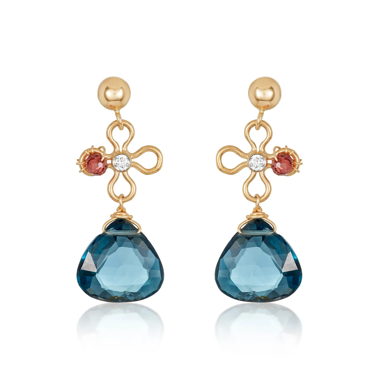 Floral Gem Earrings