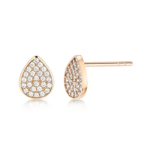 Florence Pave Stud - Rose Gold