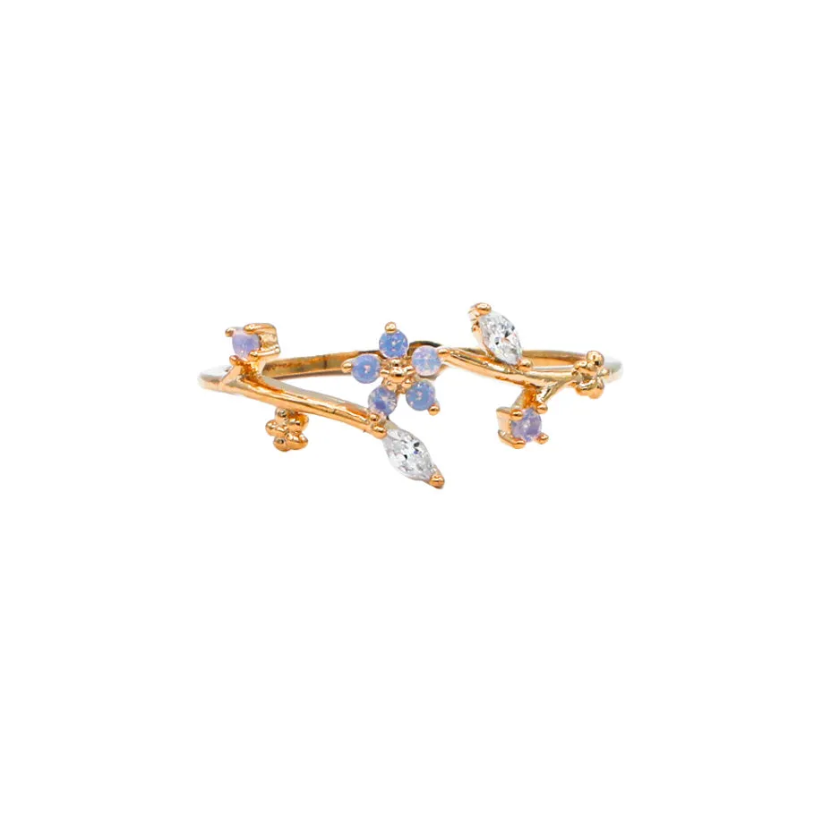 Flower Gem Petal Ring
