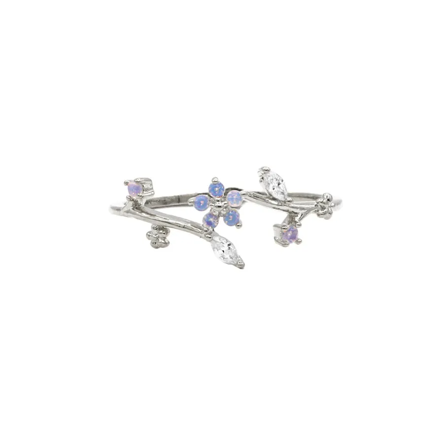 Flower Gem Petal Ring
