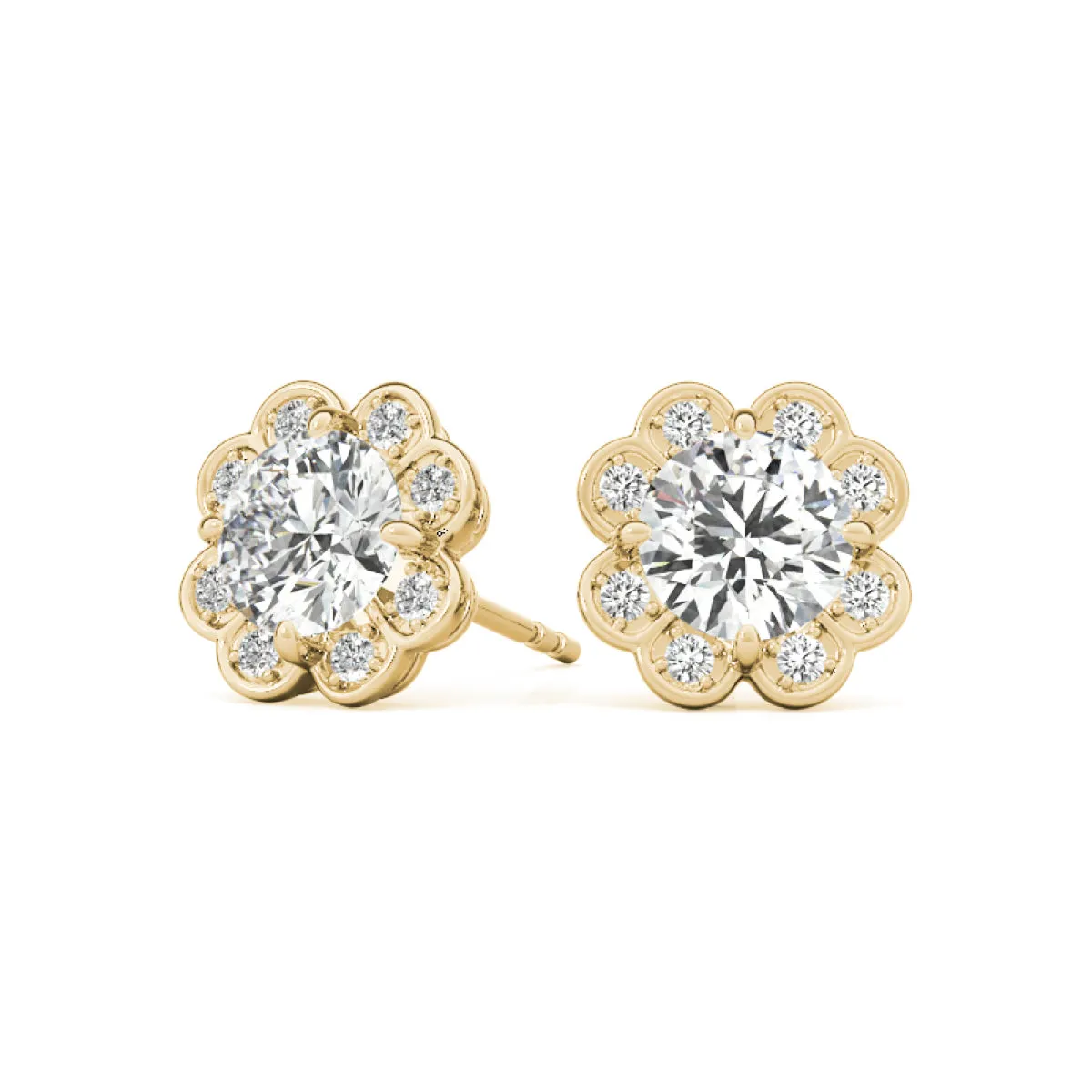 Flower Lab-Created Diamond Earrings