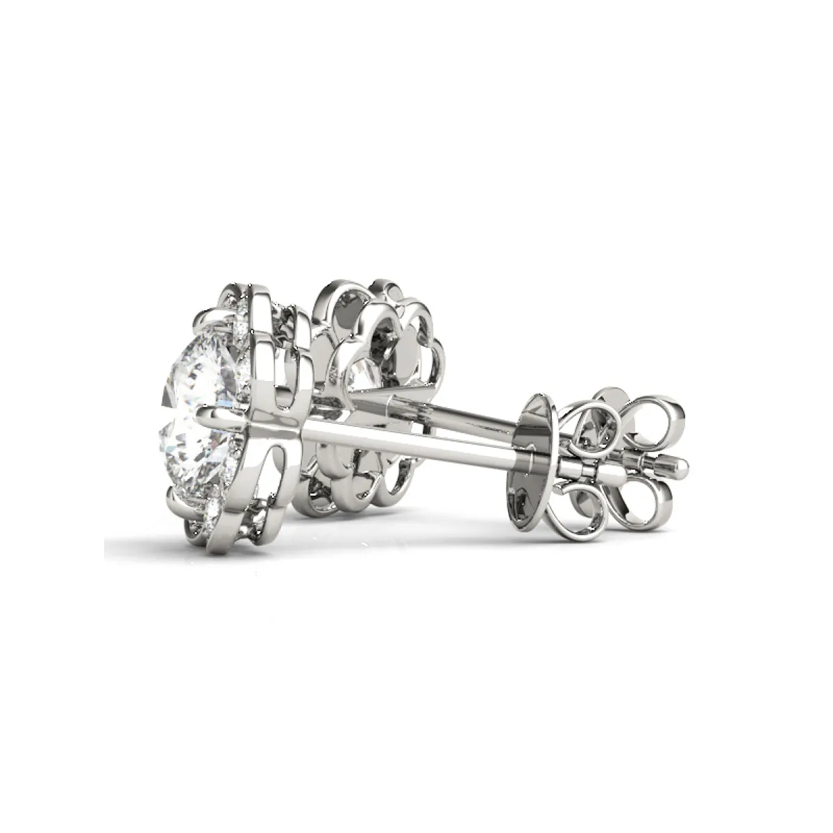 Flower Lab-Created Diamond Earrings