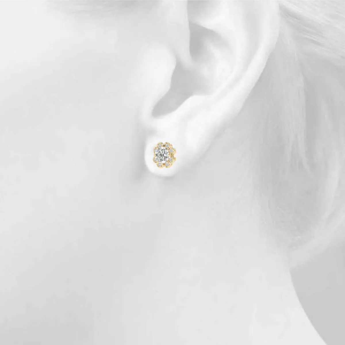Flower Lab-Created Diamond Earrings