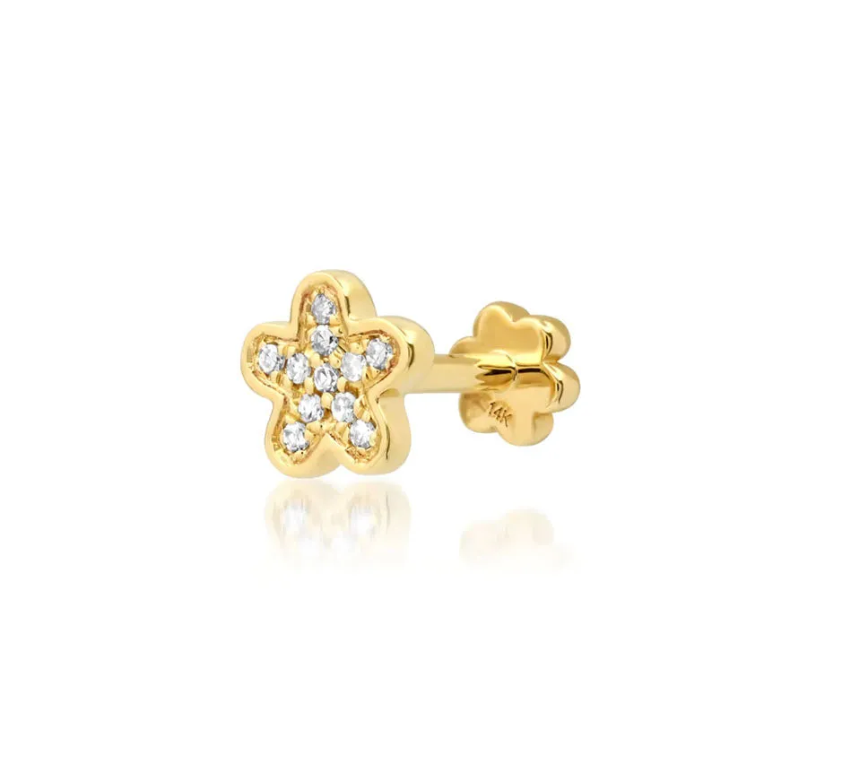 Flower Screw Back Stud