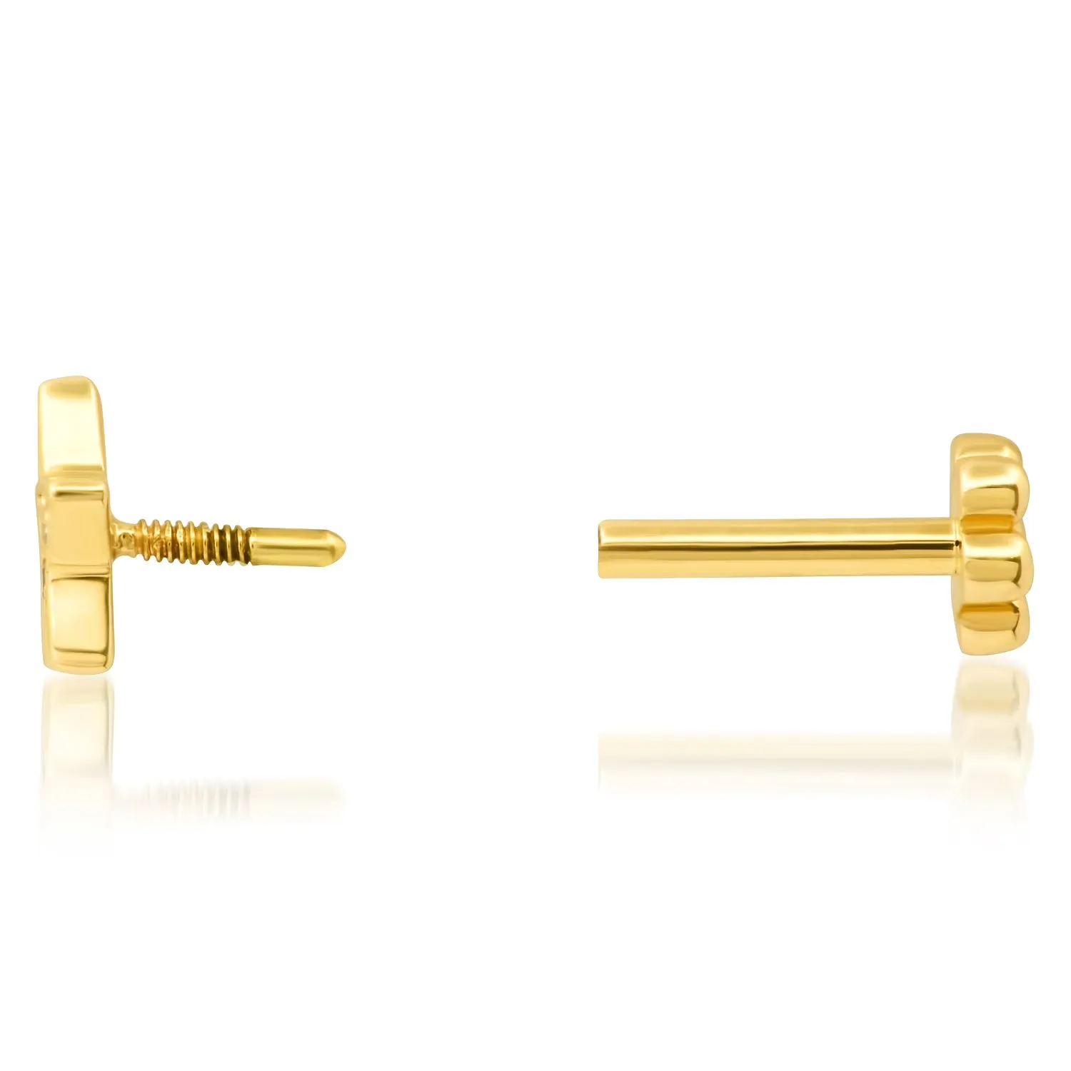 Flower Screw Back Stud