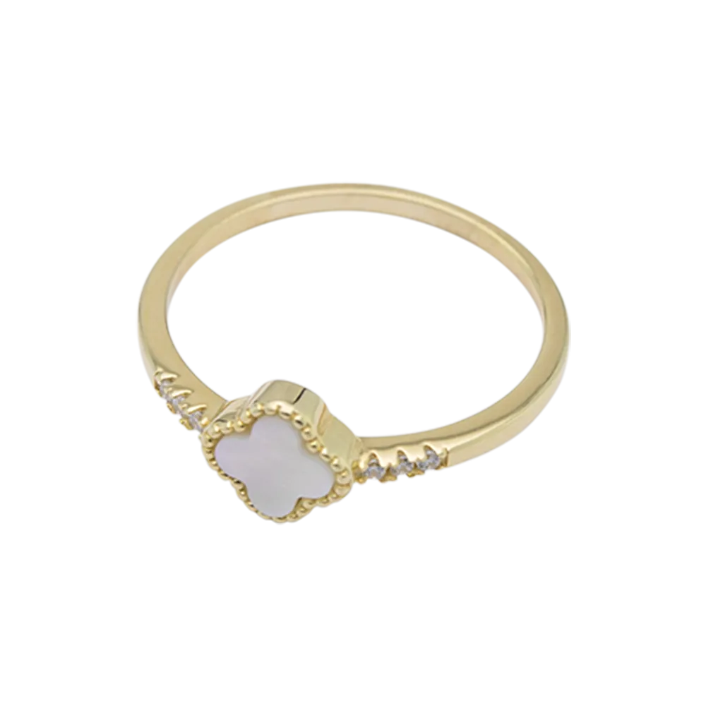 Four Leaf Clover Ring | Mother of Pearl | She She's Closet