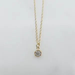 Frame Rose Cut Grey Diamond Necklace