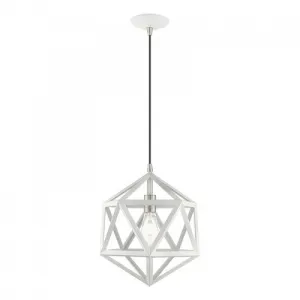 GEOMETRIC 1 LIGHT MINI PENDANT, WHITE