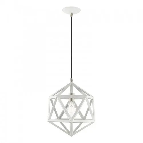 GEOMETRIC 1 LIGHT MINI PENDANT, WHITE