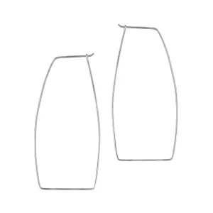 Geometric Hoop Earrings - Large in Silver