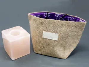 Gift Bag - Natural Jute Cotton - Lavender Lining