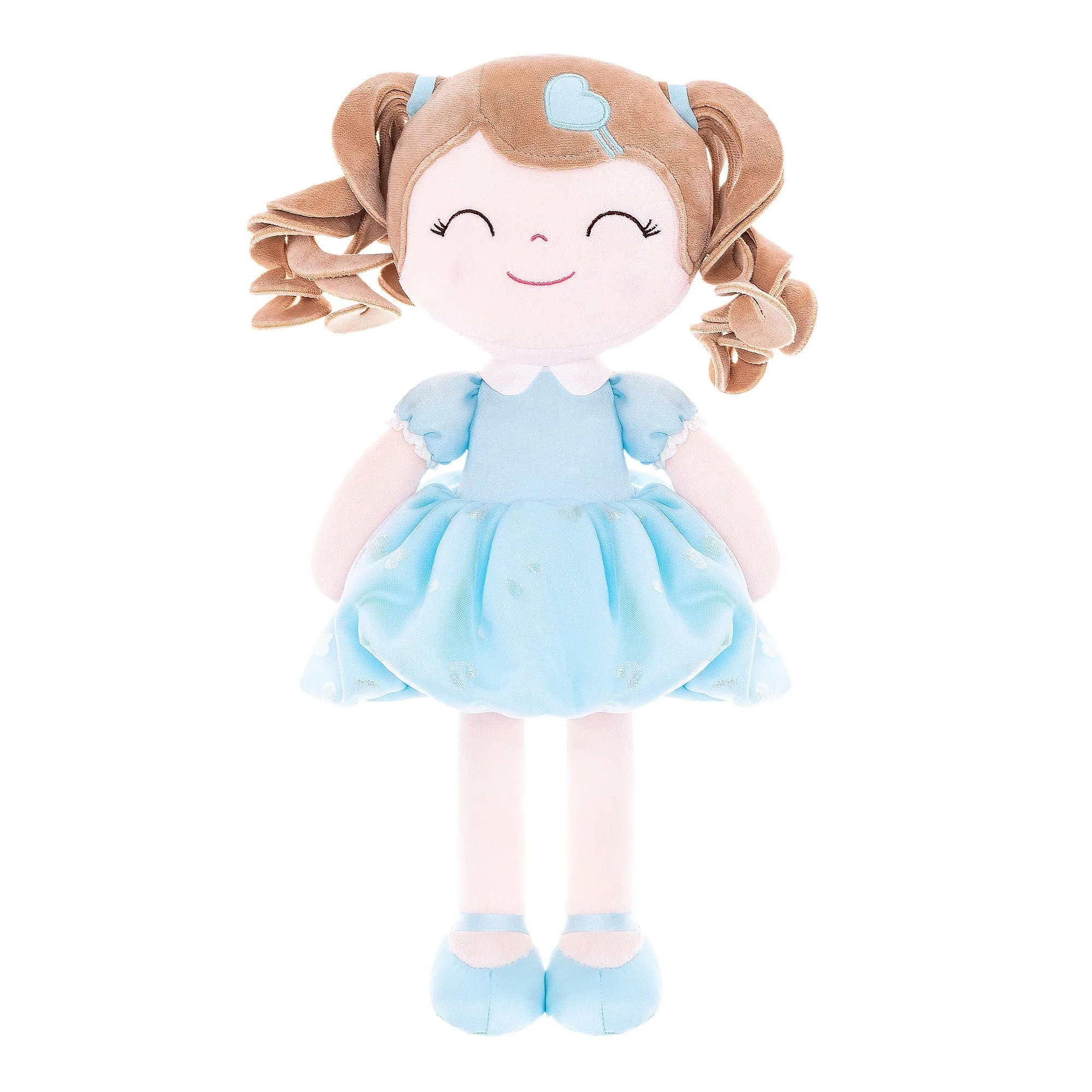 Gloveleya 16-inch Plush Dolls Curly Love Heart Princess Dolls - Blue