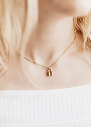 Gold Lock Necklace
