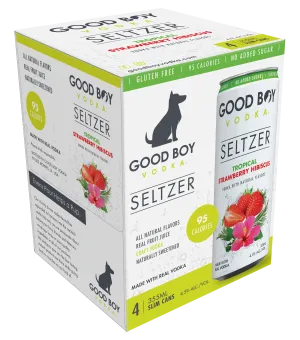 Good Boy Vodka Cocktail - Tropical Strawberry Hibiscus 4pk