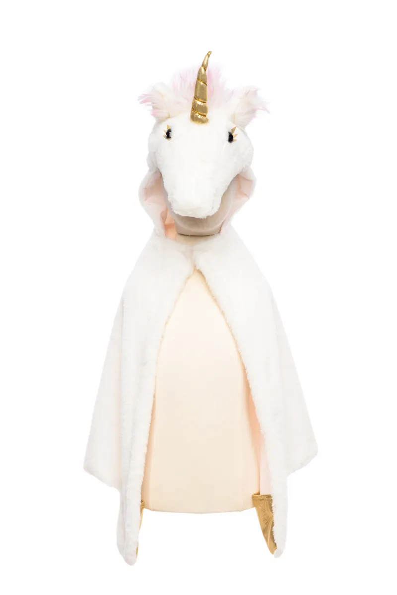 Great Pretenders Unicorn Cuddle Cape. White, Size 4-6