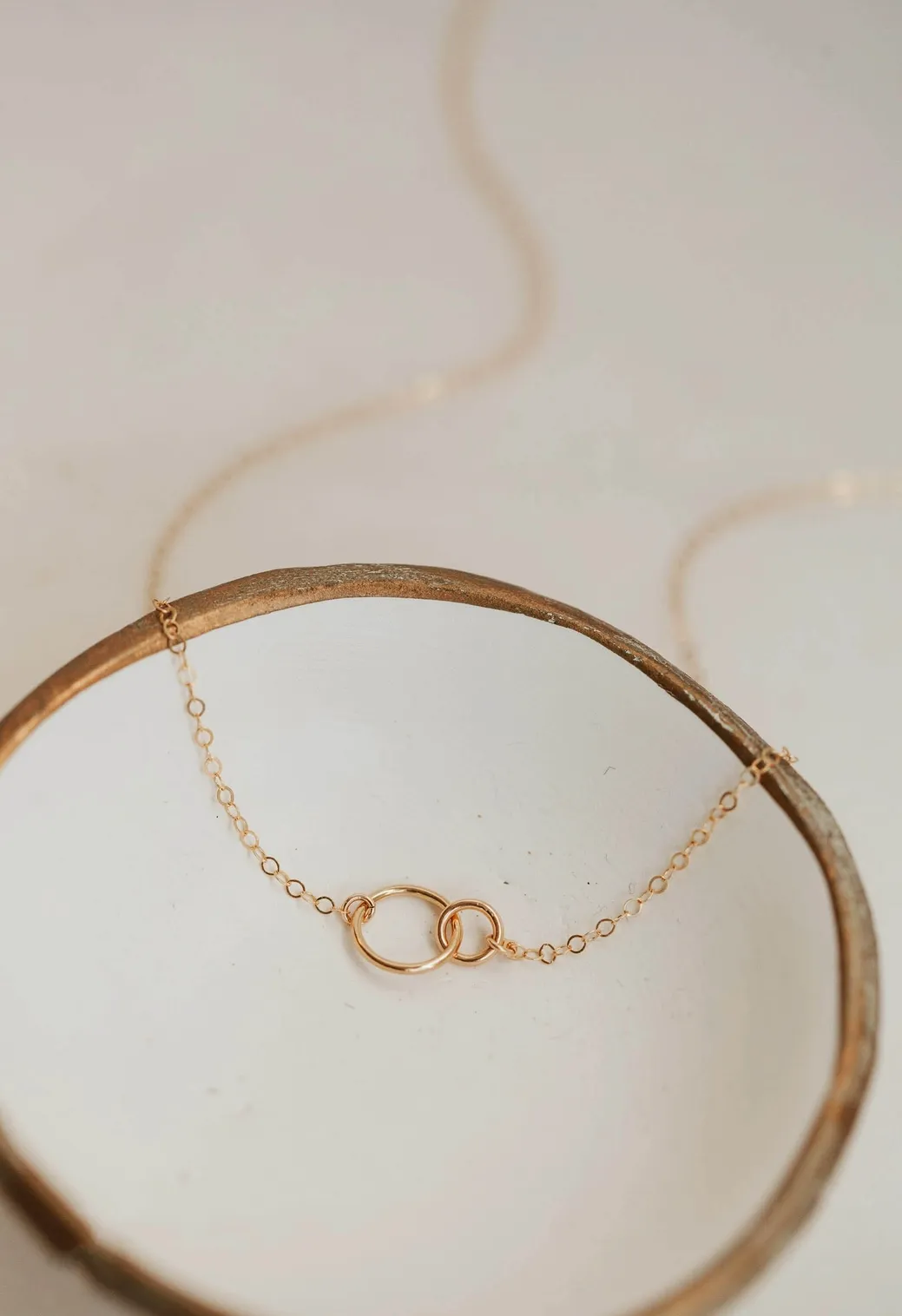 hello adorn tiny links necklace | 14kt gold fill   sterling silver