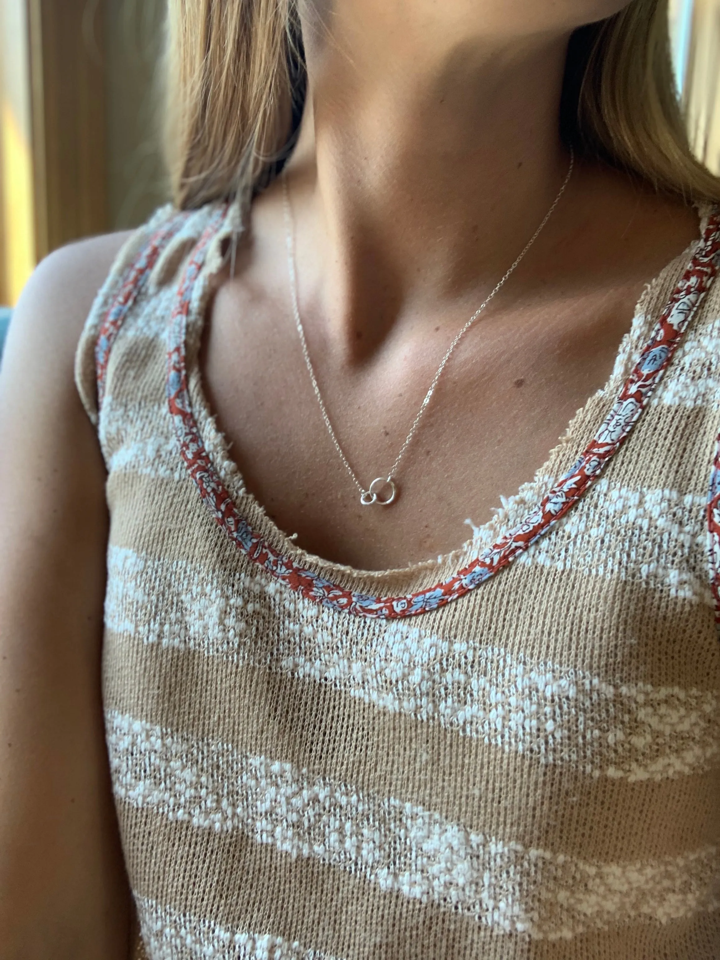 hello adorn tiny links necklace | 14kt gold fill   sterling silver