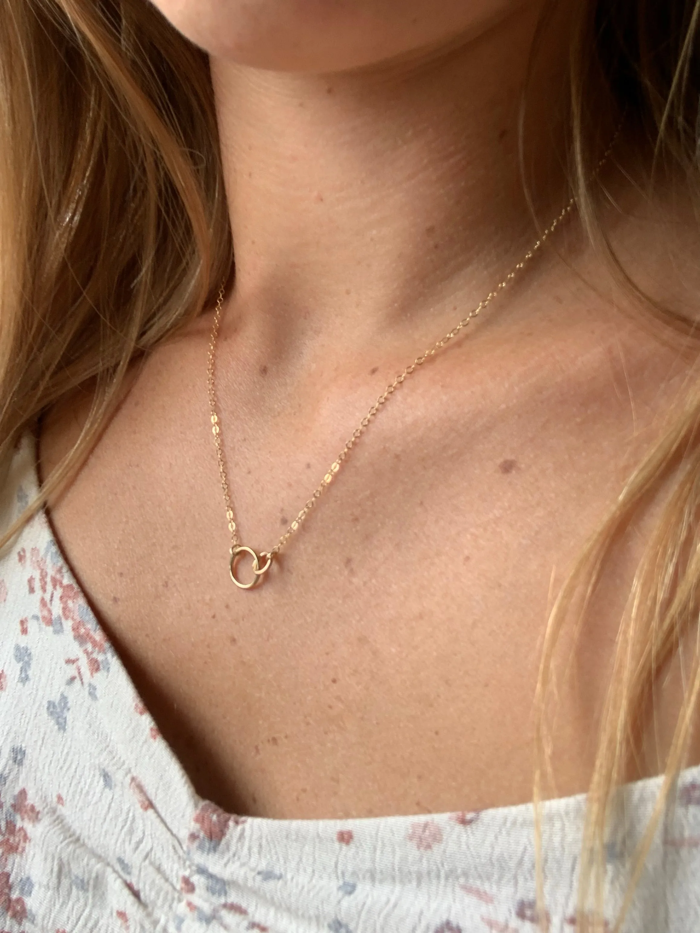 hello adorn tiny links necklace | 14kt gold fill   sterling silver