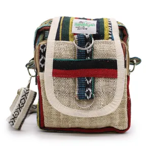 Hemp Bag - Body-Cross Natural Hemp & Jhari Travel Bag