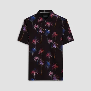 Hendrix Palm Trees Print Polo Shirt