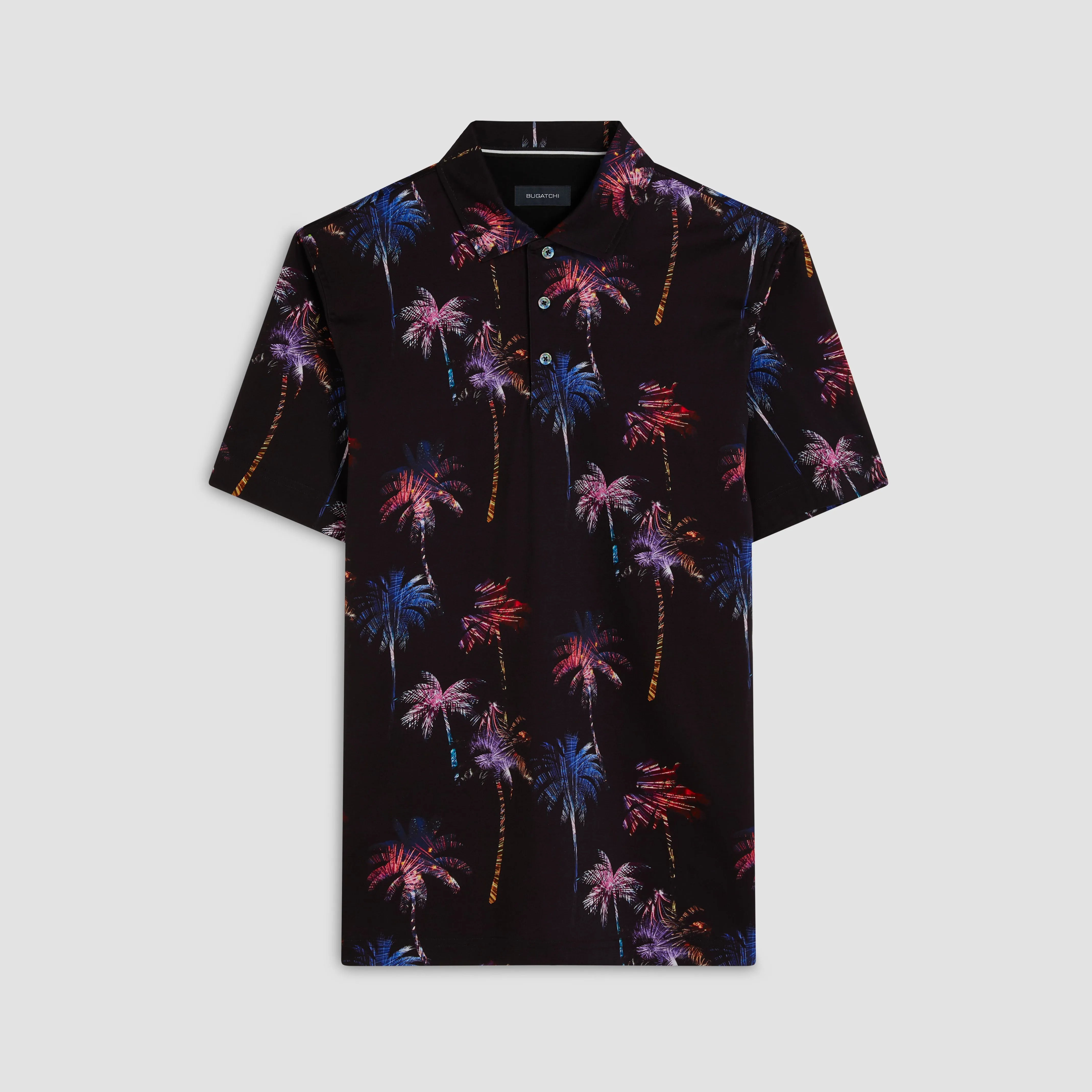 Hendrix Palm Trees Print Polo Shirt