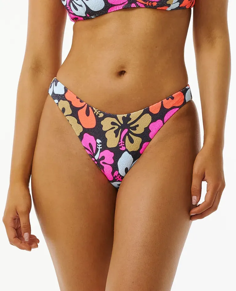 Hibiscus Heat Hi Cut Cheeky - Multico