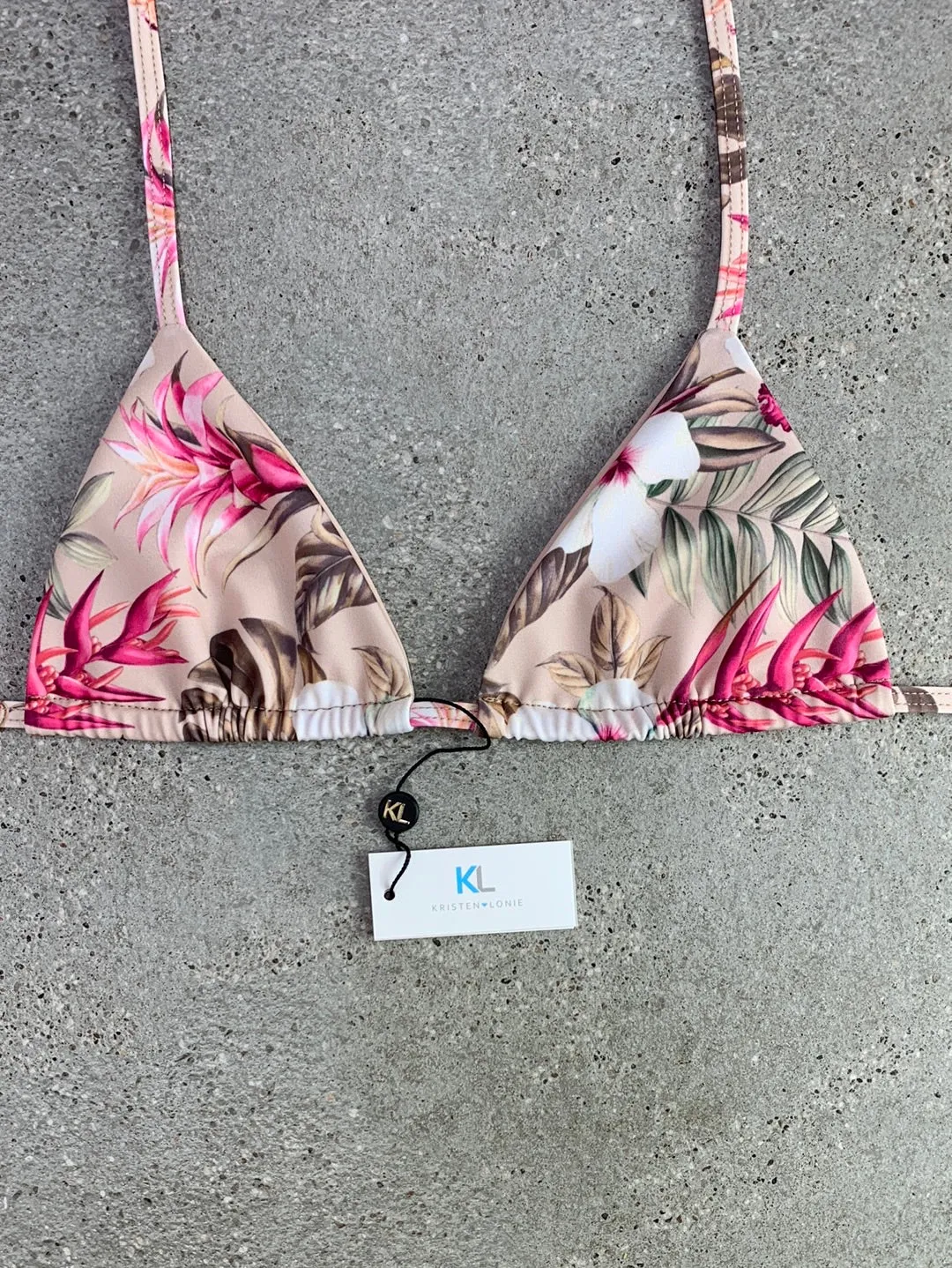 Hibiscus Island Bikini Top (Neutral)