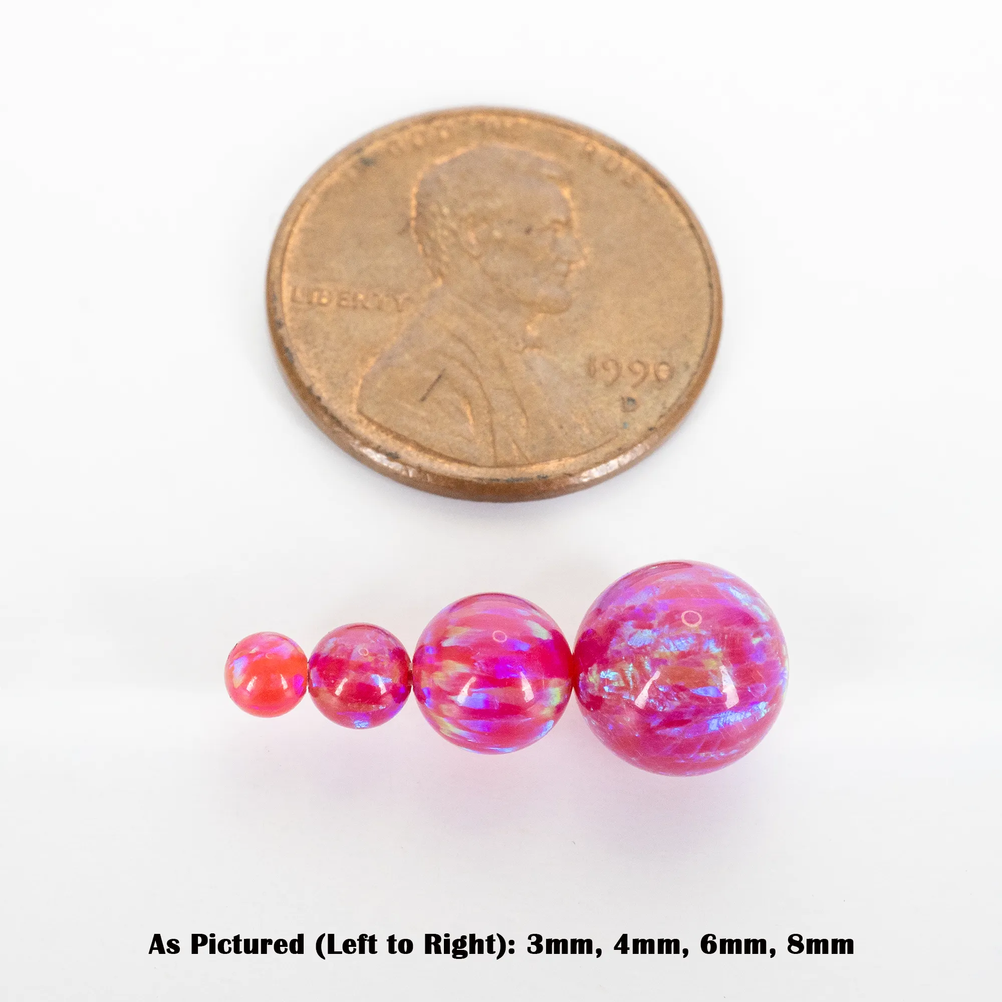 Hibiscus Opal Craft Beads