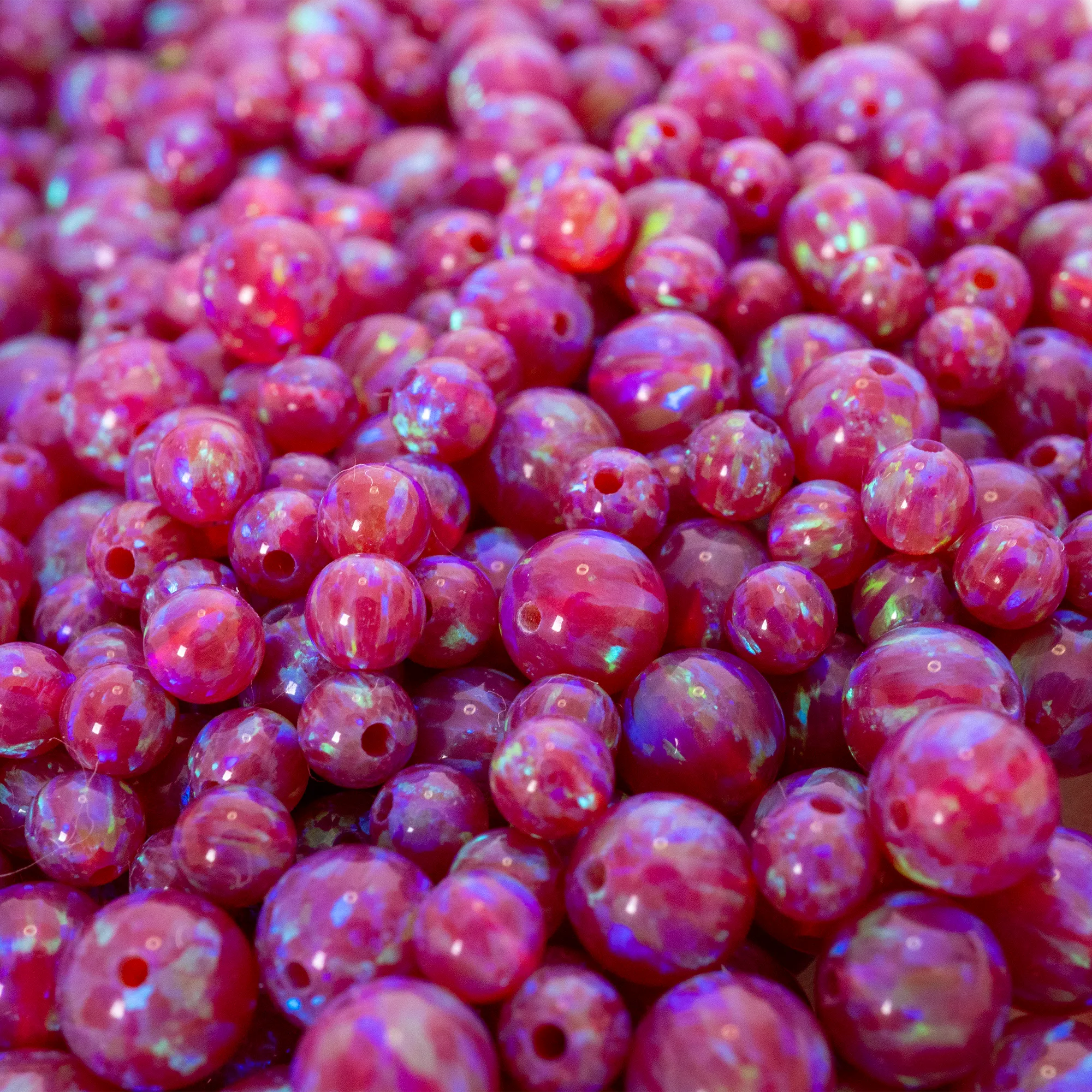 Hibiscus Opal Craft Beads