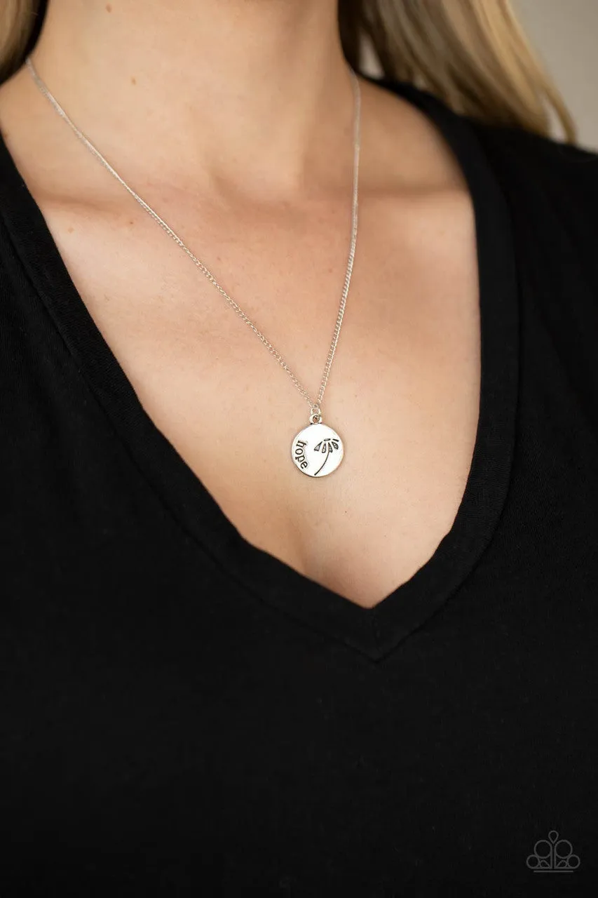 Hold on to Hope Silver Paparazzi Necklace