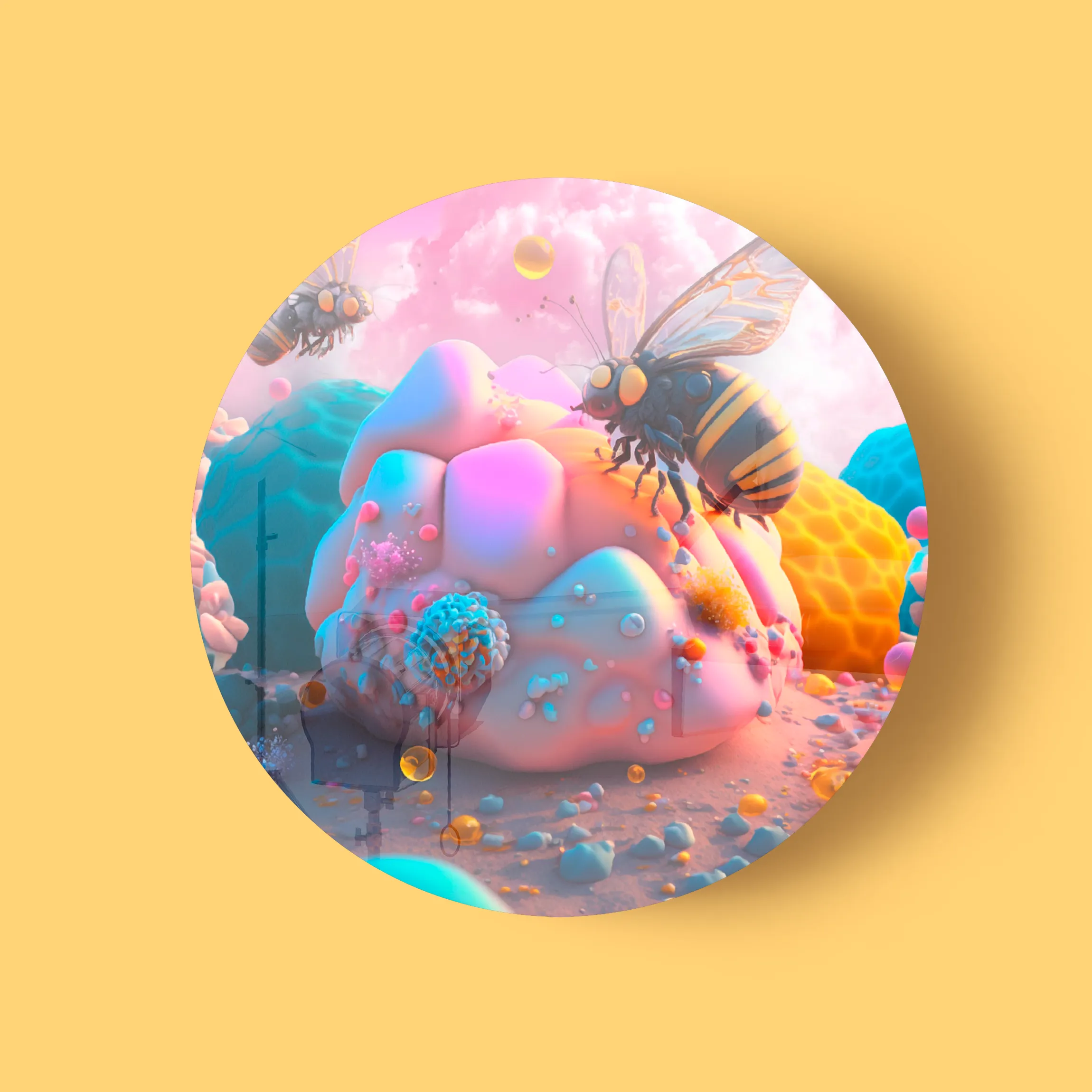 Honeysuckle Immersive Crystal Acrylic Glass