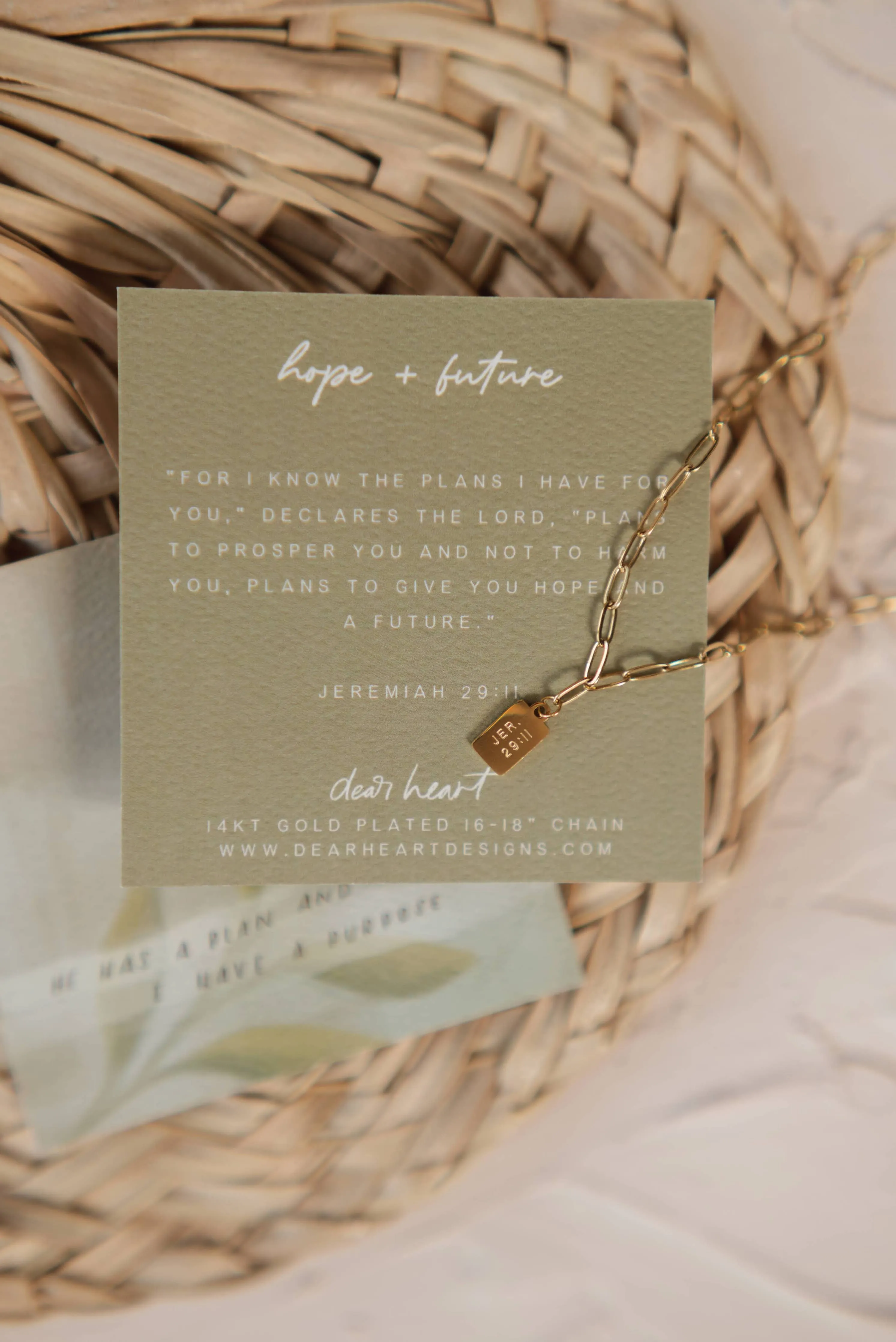 Hope   Future Mini Tag Necklace | Christian Jewelry