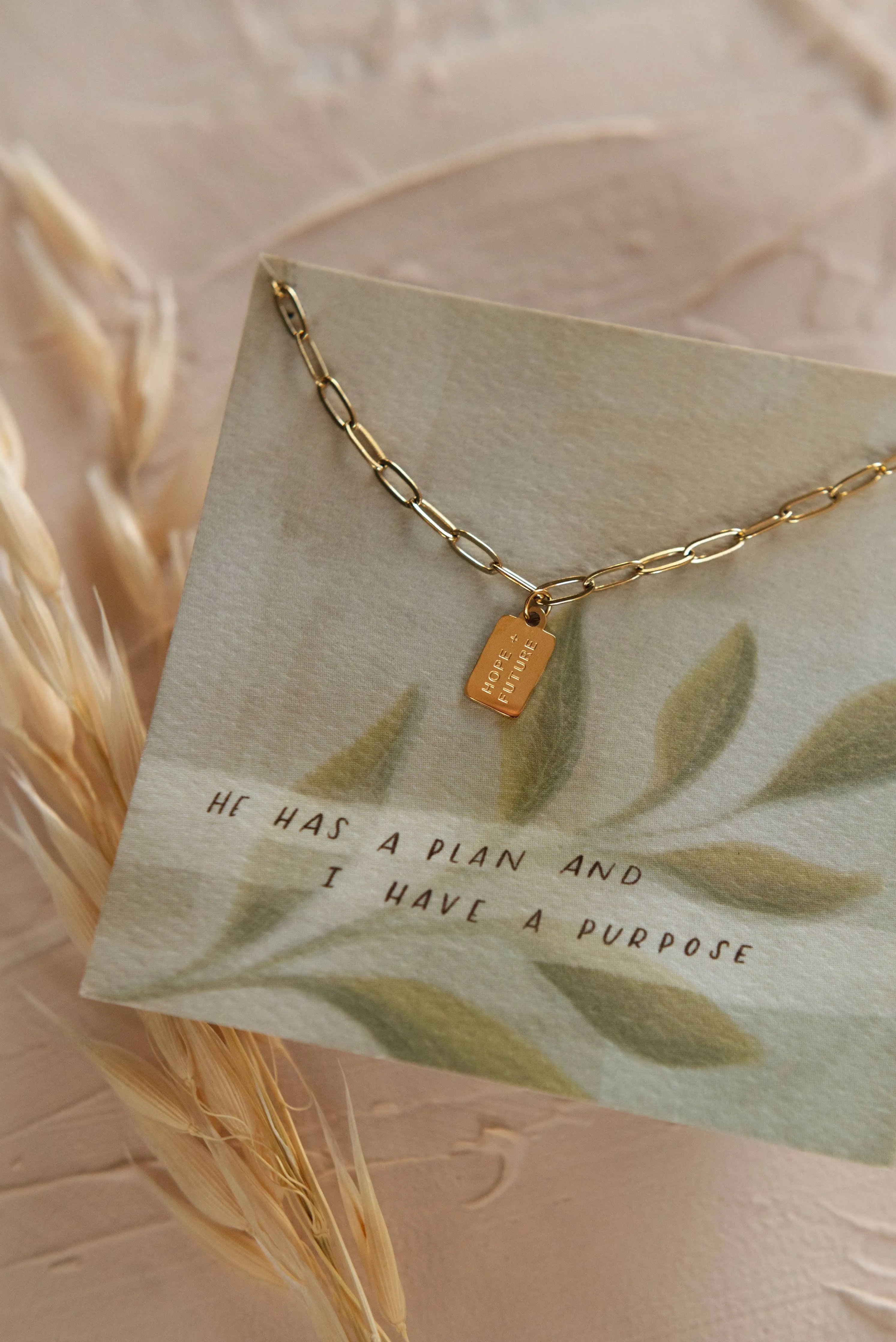 Hope   Future Mini Tag Necklace | Christian Jewelry