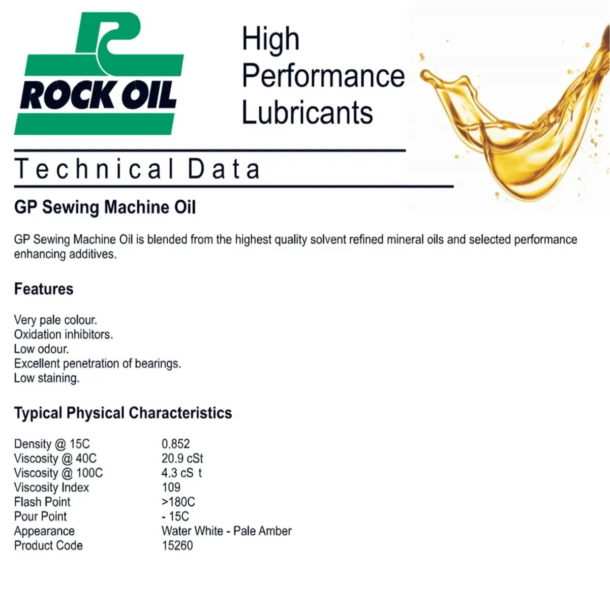 Industrial General Purpose Light Sewing Machine Oil 1 Litre & 5 Litre
