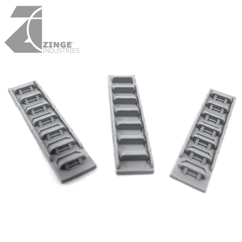 Industrial Ladders with Handrails - Sprue of 3