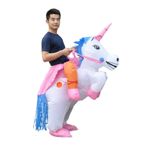 Inflatable Unicorn Costumes Inflatable Princess Outfit Suit Party Fancy Dress Halloween Purim Costume for Kids Women Men Adult