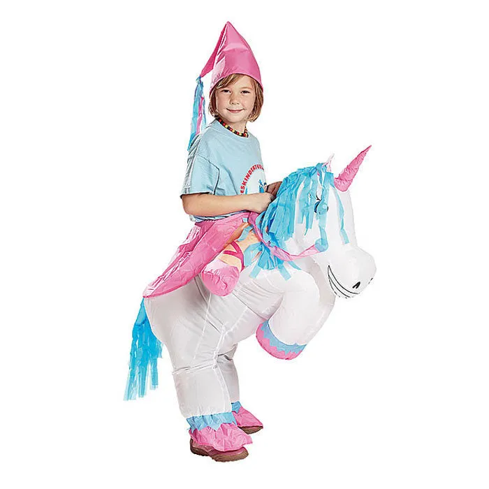 Inflatable Unicorn Costumes Inflatable Princess Outfit Suit Party Fancy Dress Halloween Purim Costume for Kids Women Men Adult