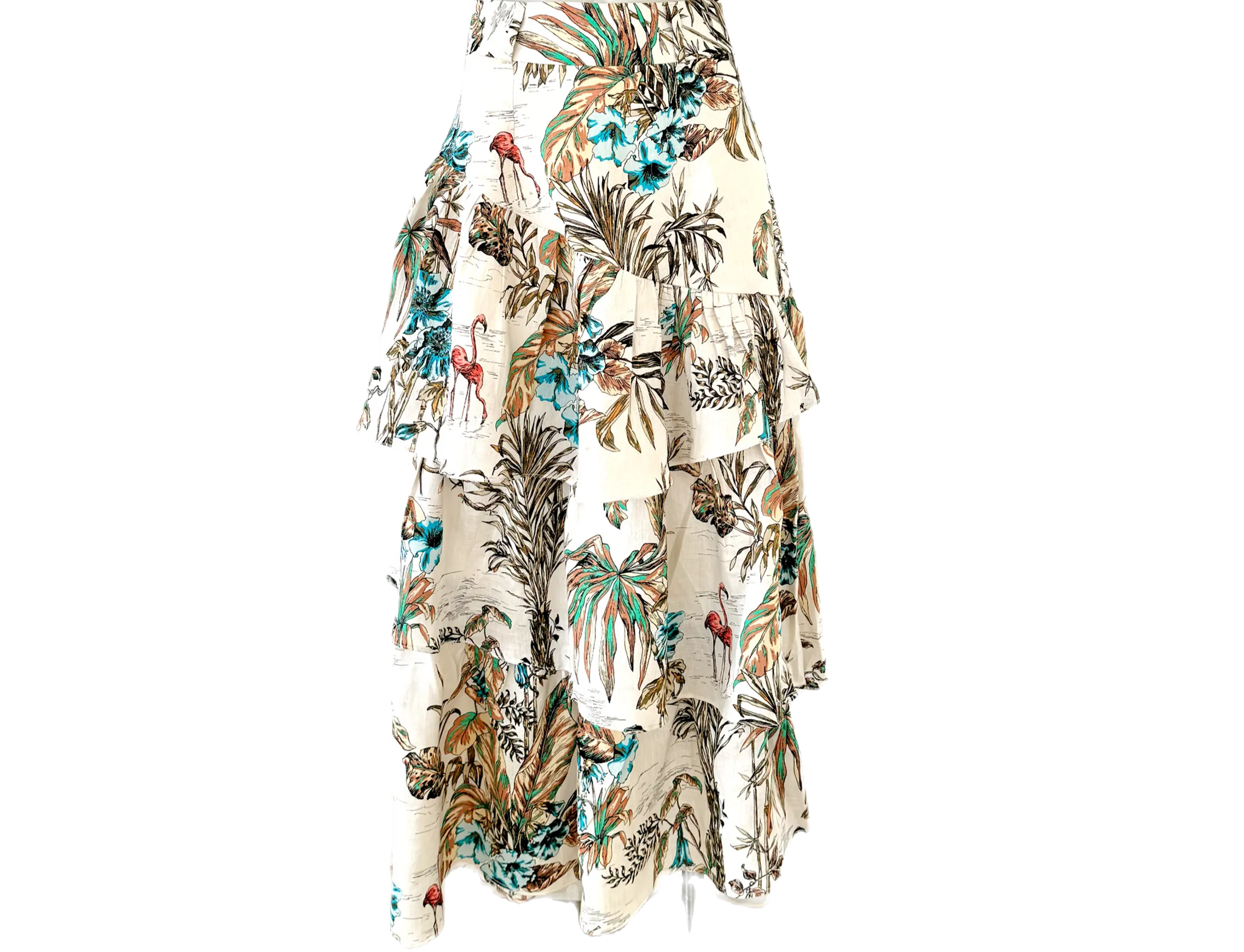 Joanie Tiered Maxi Skirt - Palm Springs Print