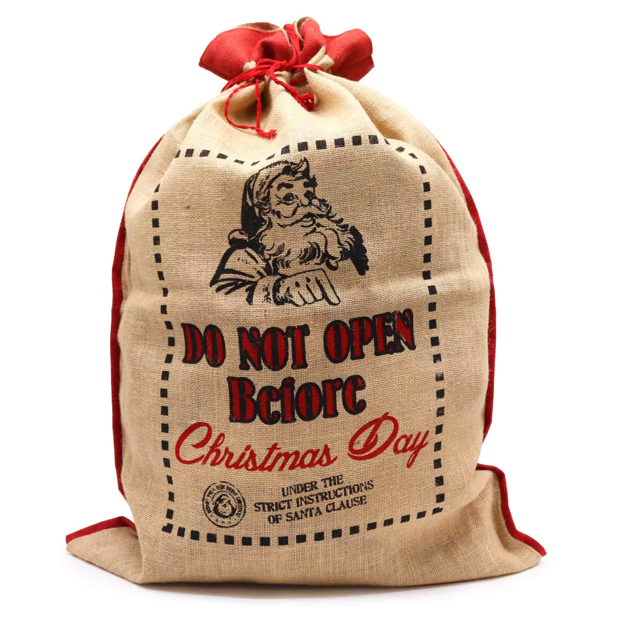 Jute Sack Do Not Open Before