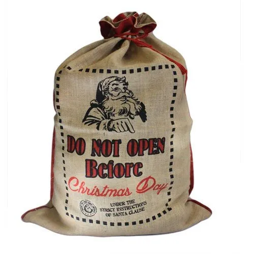 Jute Sack Do Not Open Before