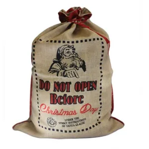 Jute Sack Do Not Open Before