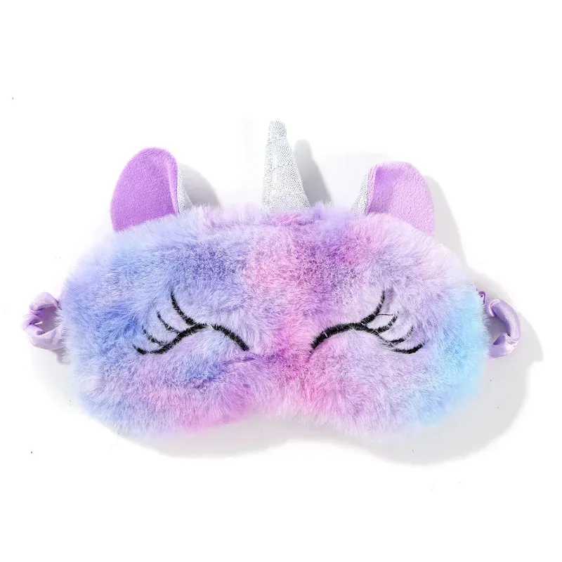 Kawaii Cartoon Unicorn Sleep Mask 🦄✨ | Cute Plush Eye Shade for Kids 🎁 | Cozy Travel Blindfold for Sweet Dreams 🌙💤