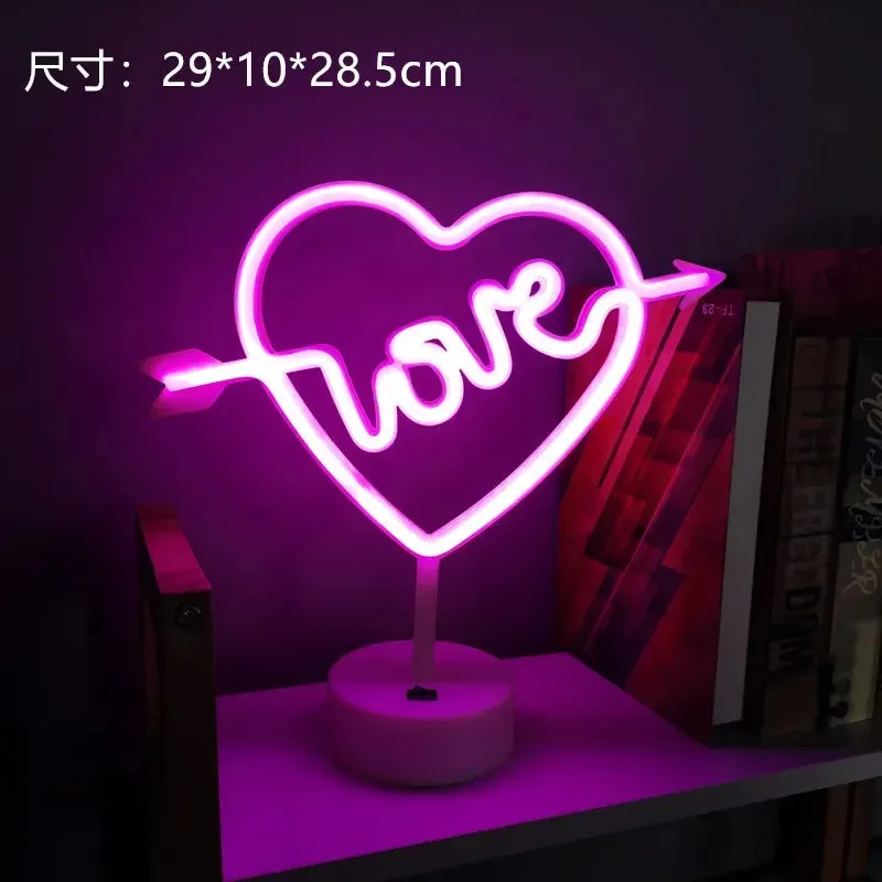 Kawaii LED Neon Night Light 🌈✨ - Adorable Flamingo, Unicorn & Rainbow Decor for Kids' Rooms 🎉💖